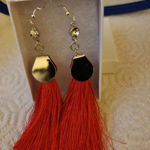 Red Hooked Earring